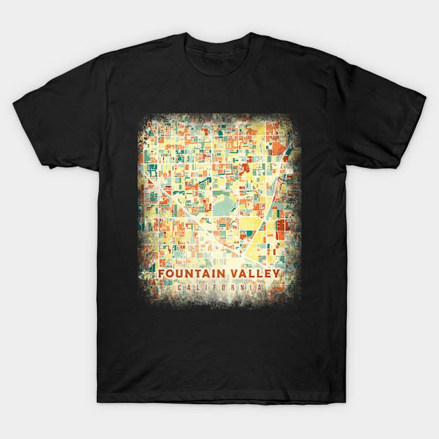 Fountain Valley California US map Fountain Valley TShirt TeePublic